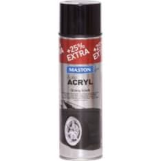 Auto Acryl 500 ml kiiltävä musta spraymaali