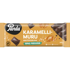 Panda caramel and sea salt milk chocolate bar 145g