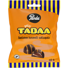 Panda Palat Tadaa suolainen karamelli suklaapala 120 g karkkipussi