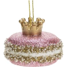 Weiste macaron kruunulla kuusenkoriste