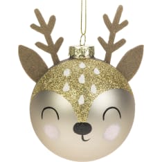 Weiste reindeer glass Christmas bauble
