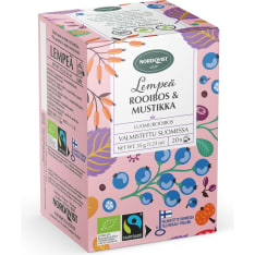 Nordqvist Lempeä Rooibos&mustikka Luomu 20x1,75g rooibos tee