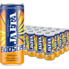 Jaffa Booster Appelsiini Sokeriton 24x0,33 l energiajuoma