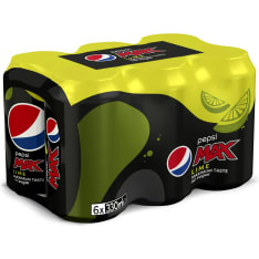 Pepsi Max Lime 0,33 l 6-pack virvoitusjuoma