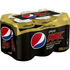 Pepsi Max Caffeine-Free 0,33 l 6-pack virvoitusjuoma