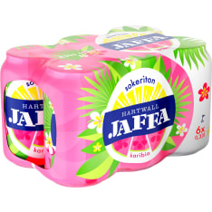 Hartwall Jaffa Karibia Sokeriton 0,33l 6-pack virvoitusjuoma