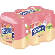 Hartwall Novelle Plus Limited Edition Vadelma-Meloni 0,33l 6-pack kivennäisvesi