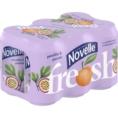 Hartwall Novelle Fresh Persikka-Passion 0,33l 6-pack kivennäisvesi