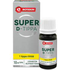 Bioteekin super D-tipat 8 ml ravintolisä