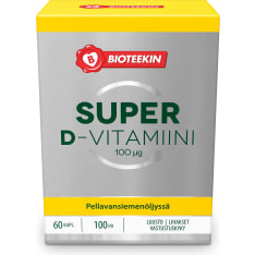 Bioteekin Super D 100 μg 60 kaps. ravintolisä