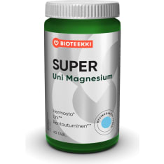 Bioteekin Super Uni Magnesium 60 tabl. ravintolisä