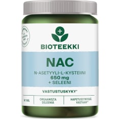 Bioteekki NAC + Seleeni 60 tabl. ravintolisä