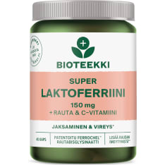 Bioteekki Super Laktoferriini+Rauta & C 40 kaps. ravintolisä