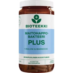 Bioteekki Maitohappobakteeri Plus 100 kaps. ravintolisä