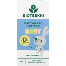 Bioteekki Maitohappobakteeri Baby + D3 Tipat 8 ml