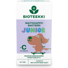 Bioteekki Maitohappobakteeri Junior 60 tabl. ravintolisä