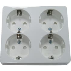 Opal Pro 4-piece grounded surface socket