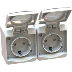 Opal Pro IP44 2-piece surface socket