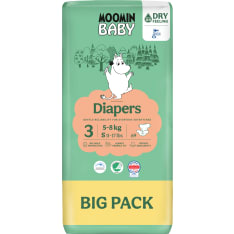 Moomin Baby koko 3, 5-8 kg 69kpl teippivaippa