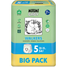 Muumi Baby Walkers koko 5, 10-15 kg 54 kpl housuvaippa