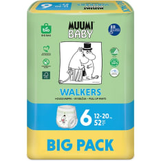 Muumi Baby Walkers koko 6, 12-20 kg 52 kpl housuvaippa