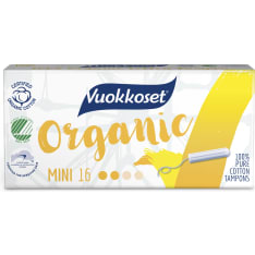Vuokkoset Organic Mini 16 kpl tamponi