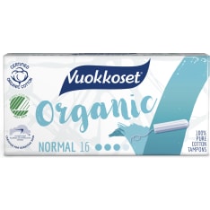 Vuokkoset Organic Normal 16 kpl tamponi