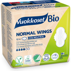 Vuokkoset Bio Normal Wings 12 kpl ohutside