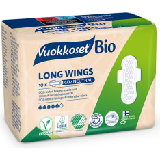 Vuokkoset Bio Long Wings 10 kpl ohutside