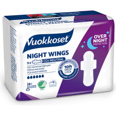 Vuokkoset Slim Night Wings 9 kpl yöside
