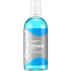 Oxygenol Sinkki 500 ml alkoholiton suuvesi