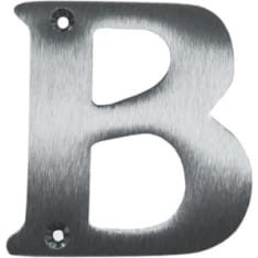 Pisla 100 matt chrome letter B