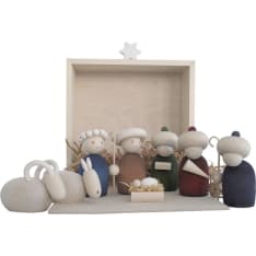 A star shines out, and the Three Wise Men have arrived at the stable to greet the Holy Family. Handmade in Finland from natur...
