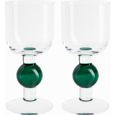 Aarikka Bubble green 2pcs wine glass