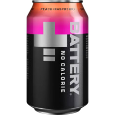 Battery No Calorie Peach + Raspberry 0.33L energy drink