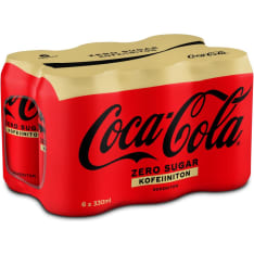 Coca-Cola Zero Sugar Caffeine-free 0.33 l 6-pack soft drink