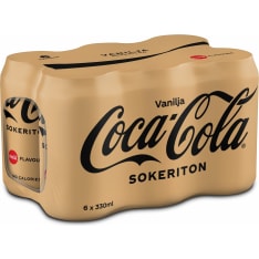 Coca-Cola Zero Sugar Vanilja 6-pack 0,33L virvoitusjuoma