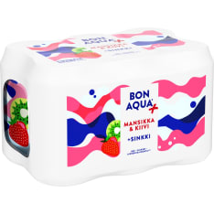 Bonaqua + Mansikka-Kiivi 0,33 l 6-pack kivennäisvesi