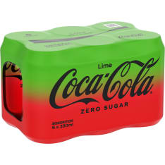 Coca-Cola Zero Sugar Lime 0,33 l 6-pack virvoitusjuoma
