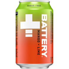 Battery Sugar Free Mango Lime energy drink can 0,33 L