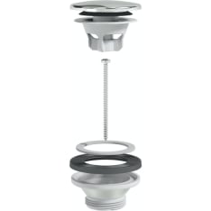 Prevex 63 mm 1 1/4"- kierre, kromattu Pop-Up pohjaventtiili
