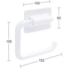 Habo white plastic toilet paper holder