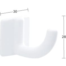 Habo white plastic towel hook