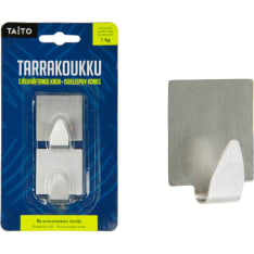 Taito 2kpl neliö teräs tarrakoukku
