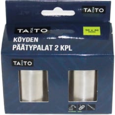 Taito 2kpl 38x50mm teräs köyden päätypala