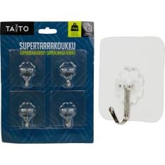 Taito 4kpl läpinäkyvä supertarrakoukut