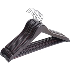 Only brown 8-piece clothes hangers