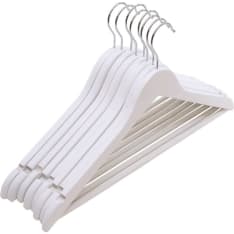 Only white 8-piece clothes hangers