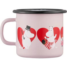 Moomin enamel mug Heart 2,5dl