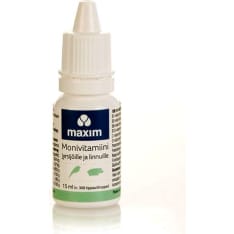 Maxim monivitamiini linnuille ja jyrsijöille 15 ml